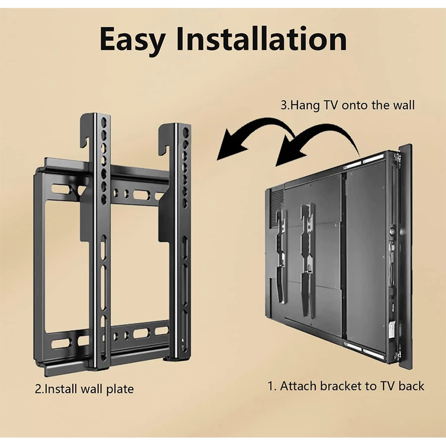 Soporte de pared para televisores de 14 a 42 pulgadas, versi&oacute;n dom&eacute;stica, puede pesar 20 kg, soporte de TV para montaje en pared, viene con tornillos